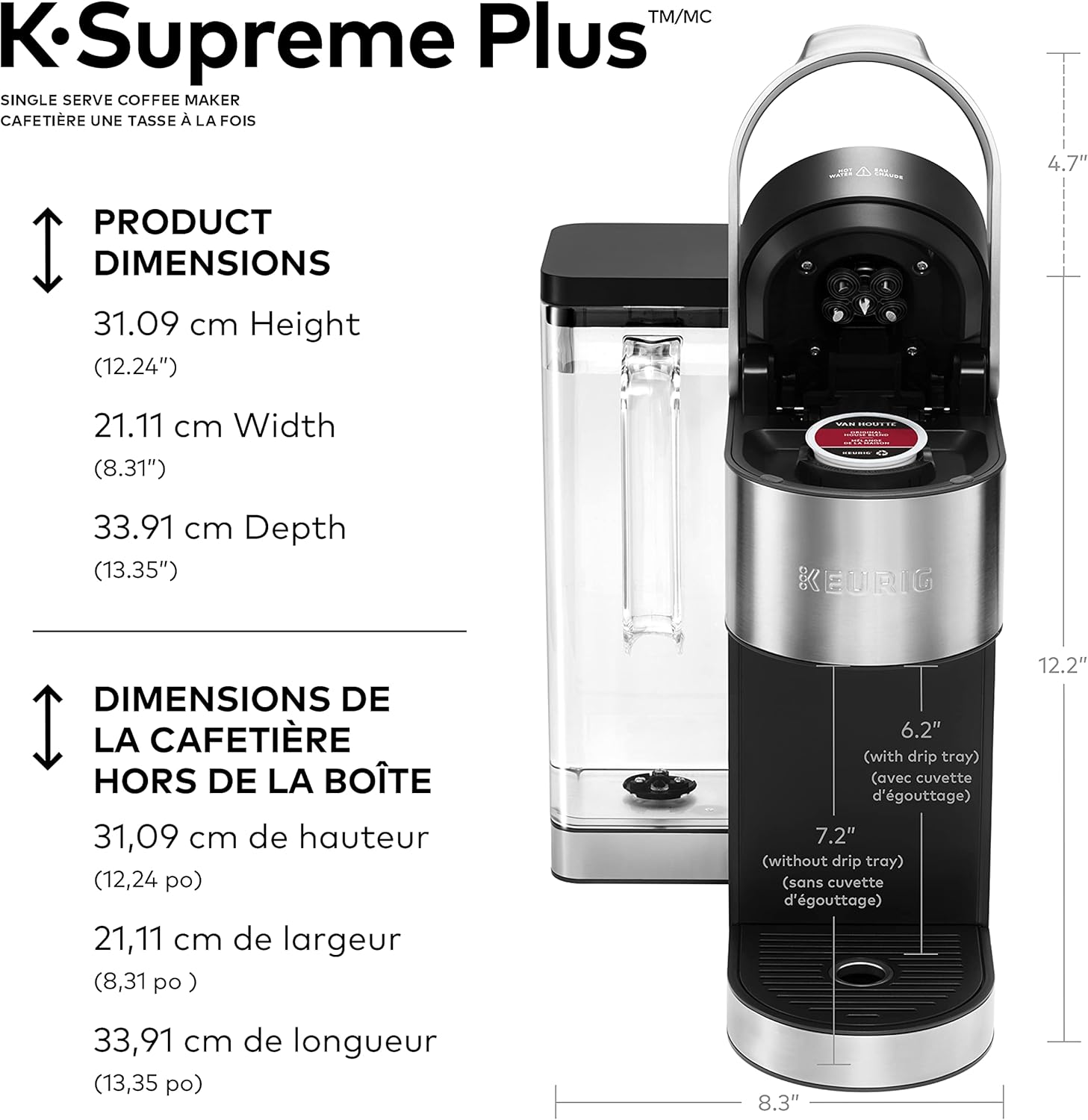 K-Supreme Plus Single Serve K-Cup Pod Coffee Maker