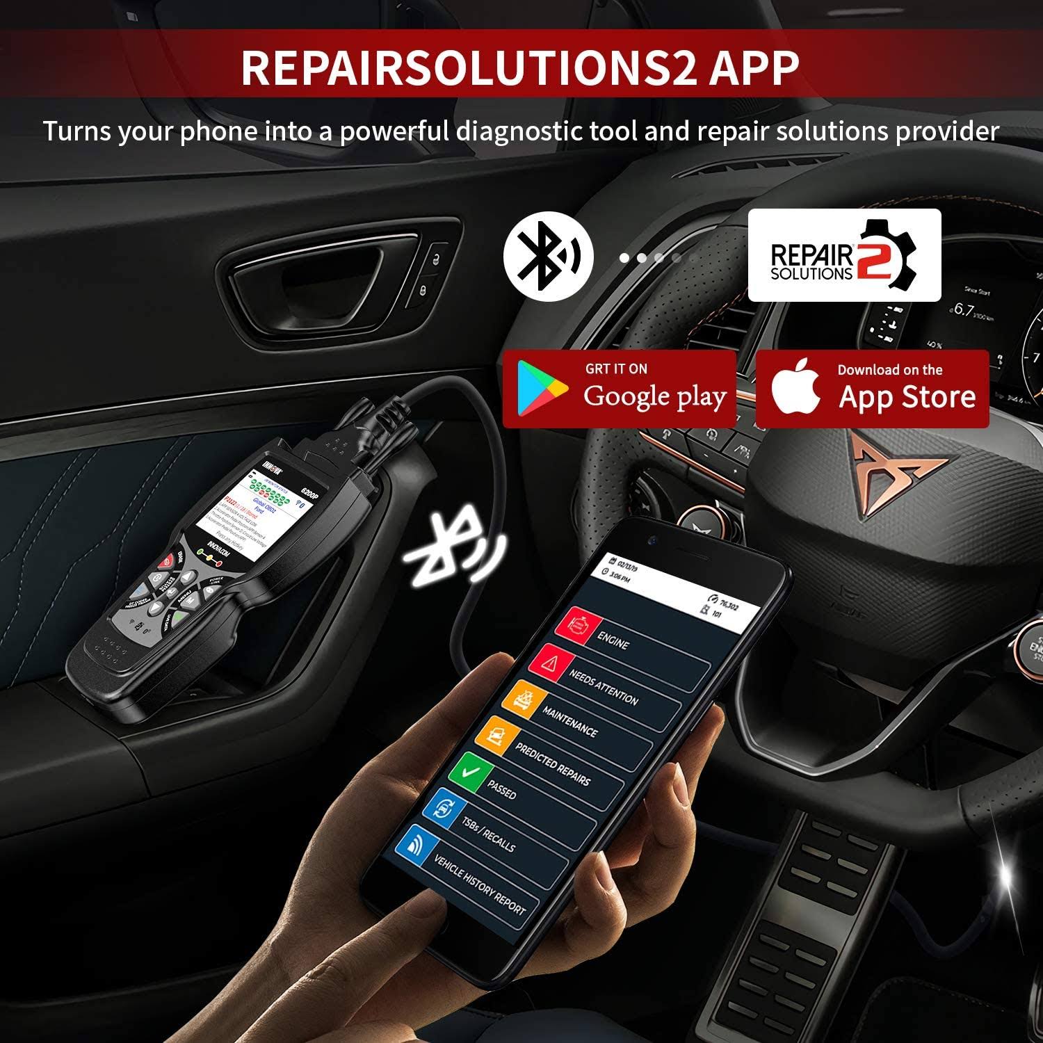 Innova 6200P ABS Srs OBD2 Scanner All Systems Code Reader with Battery Reset Oil Light Reset