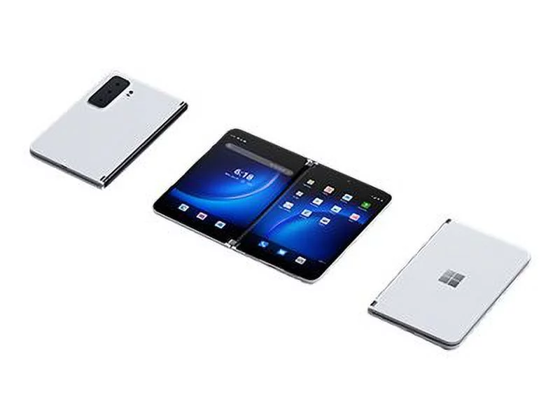 Microsoft Surface Duo 2 - 5G smartphone - dual-SIM - RAM 8 GB / Internal Memory 128 GB - OLED display - 8.3" 2688 x 1892 pixels (90 Hz) - 3x rear cameras 12 MP, 12 MP, 16 MP - front camera 12 MP - glacier