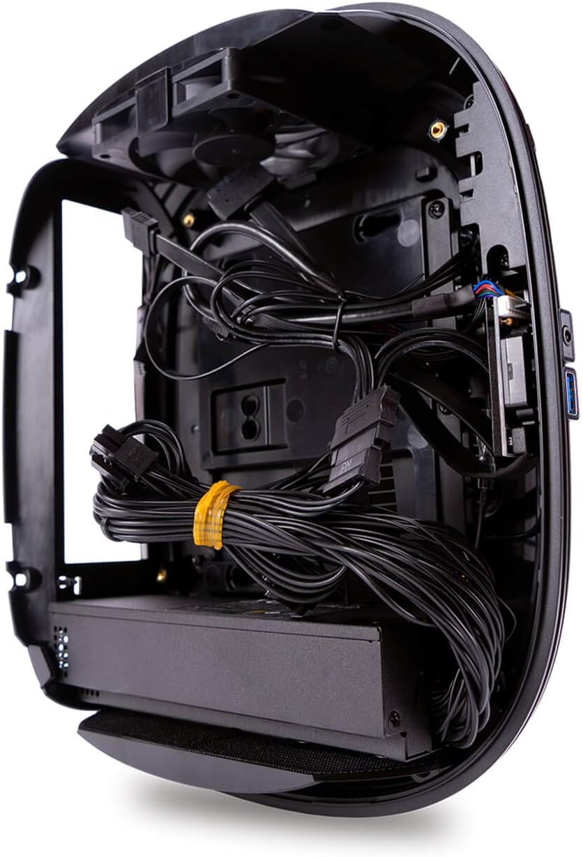 IN WIN B1 Mini-ITX Tower Case - 200W 80 Plus Gold Power Supply Included - Tempered Glass Top Panel - 80mm Side Fan (IW-CS-B1BLK-PS200W)