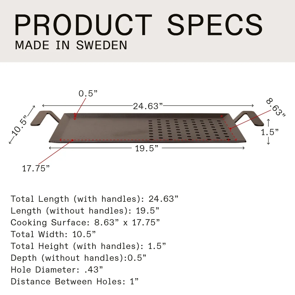 Made In Cookware - Carbon Steel Half Grill Griddle