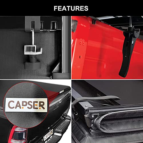 5.7 ft Tri-fold Truck Bed Tonneau Cover Fits 2009-2024 Dodge Ram 1500 (Classic & New) Fleetside 5.7ft (67.4") Bed w/o Ram Box