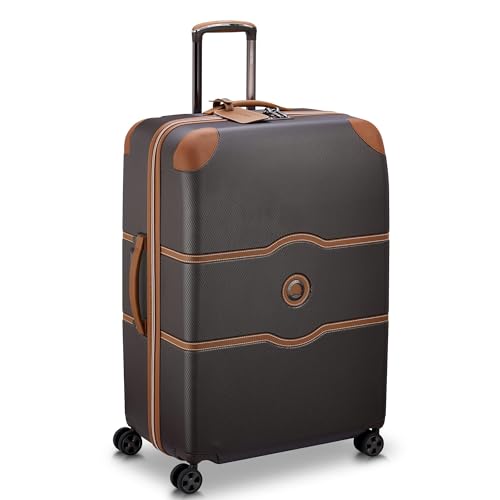 DELSEY PARIS Chatelet Air 2.0 Hardside Luggage with Spinner Wheels, Angora, Checked-Large 28 Inch