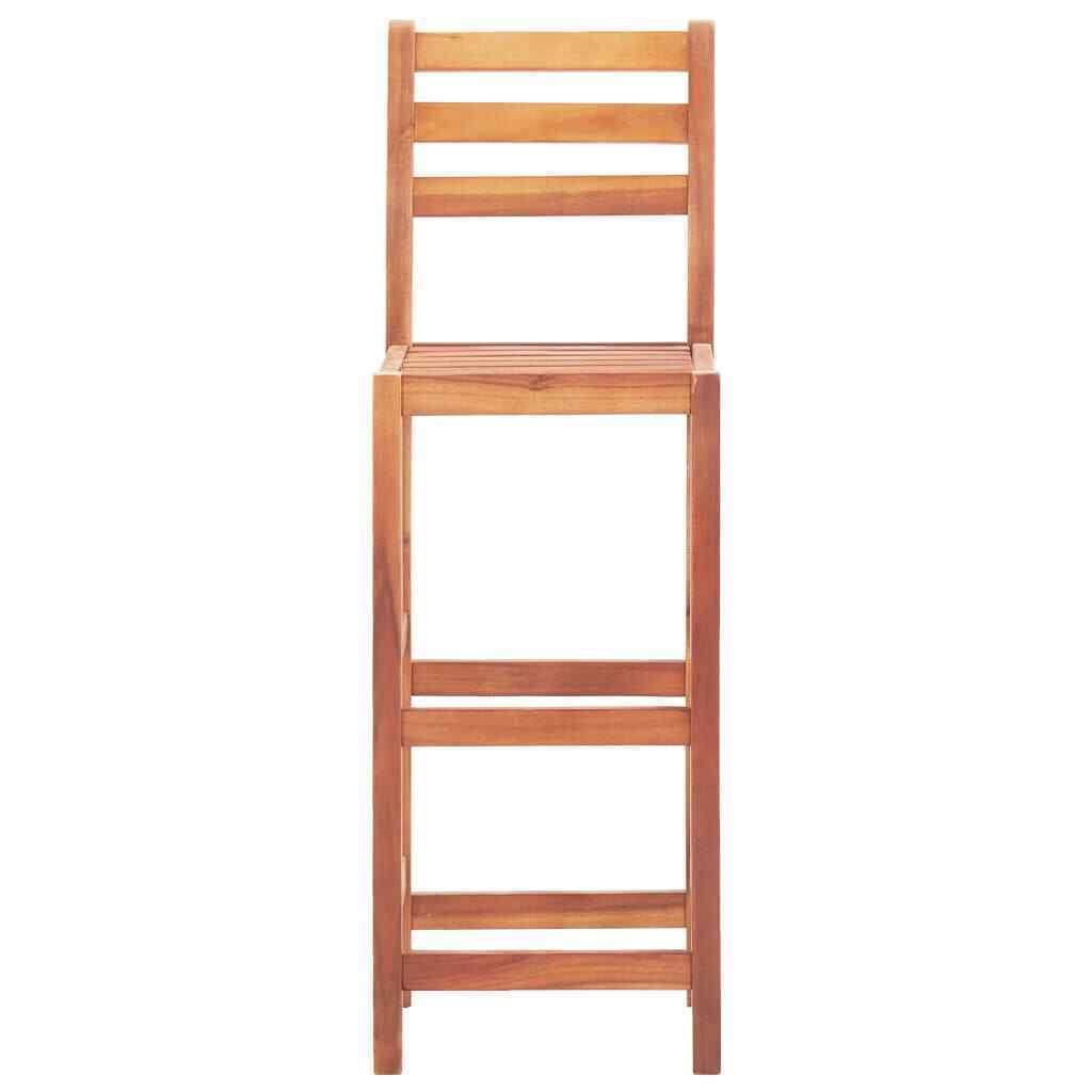 vidaXL Bar Stools 2 Pcs Solid Acacia Wood