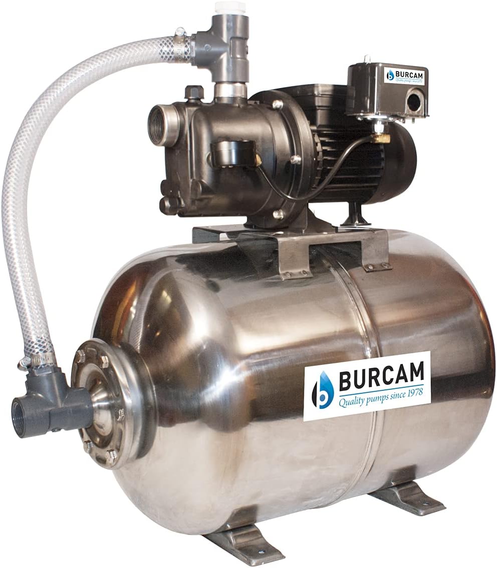 B BURCAM QUALITY PUMPS SINCE 1978 505228PSSZ 506228PSSZ 3/4 HP Shallow Well Jet Pump System, Noryl Corrosion Resistant