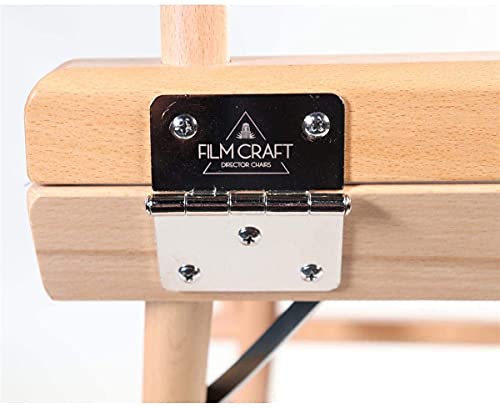 Filmcraft Professional Grade Studio Director's Chairs (30" Bar Height, Natural Finish, Black Nylon Canvas)