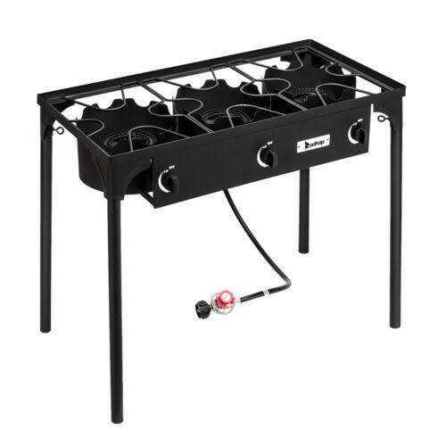 225000 BTU Propane Stove 3 Burner GAS Outdoor Portable Camping Party BBQ Grill