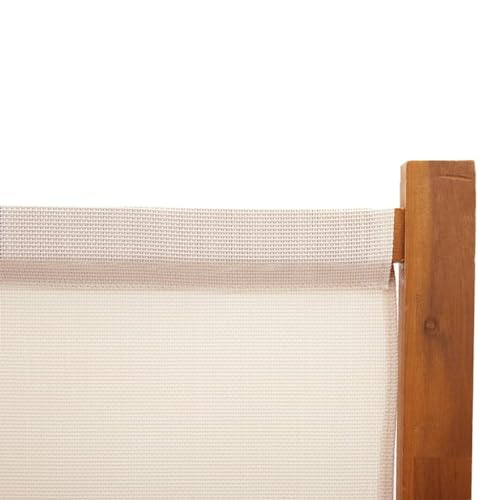 4-Panel Room Divider Cream White 110.2"x70.9",Acacia Wood Room Divider, Foldable Privacy Screen for Indoor and Outdoor Spaces Home & Kitchen Furniture, Bedroom Room Dividers