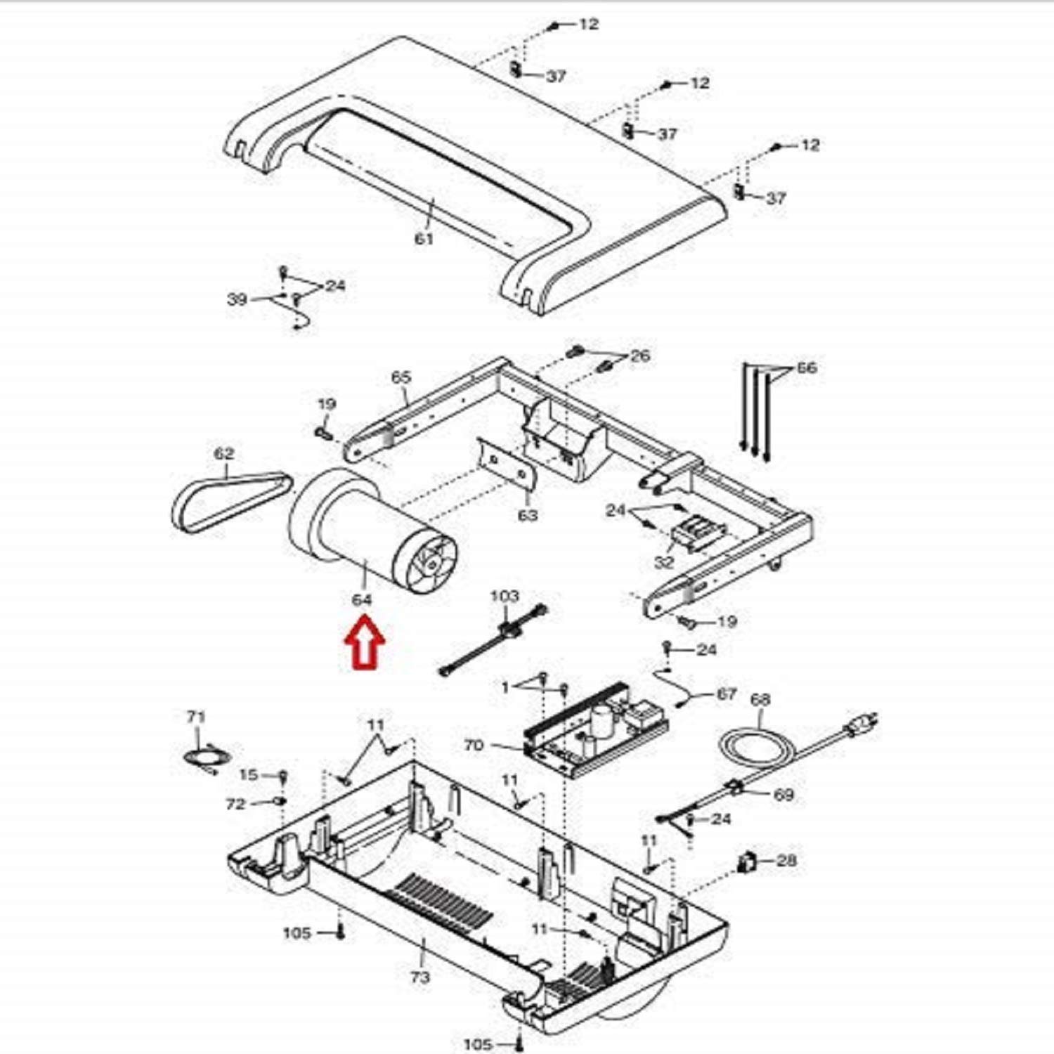 Icon Health & Fitness, Inc. Fitness Exchange DC Drive Motor B17225R041 293895 F-237595 m-220686 Works with Treadmill