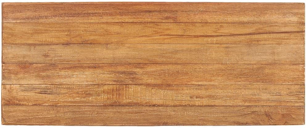 vidaXL Solid Reclaimed Wood and Teak Wood Coffee Table - Rustic Design Living Room Furniture with Unique Authentic Value and Exquisite Craftsmanship