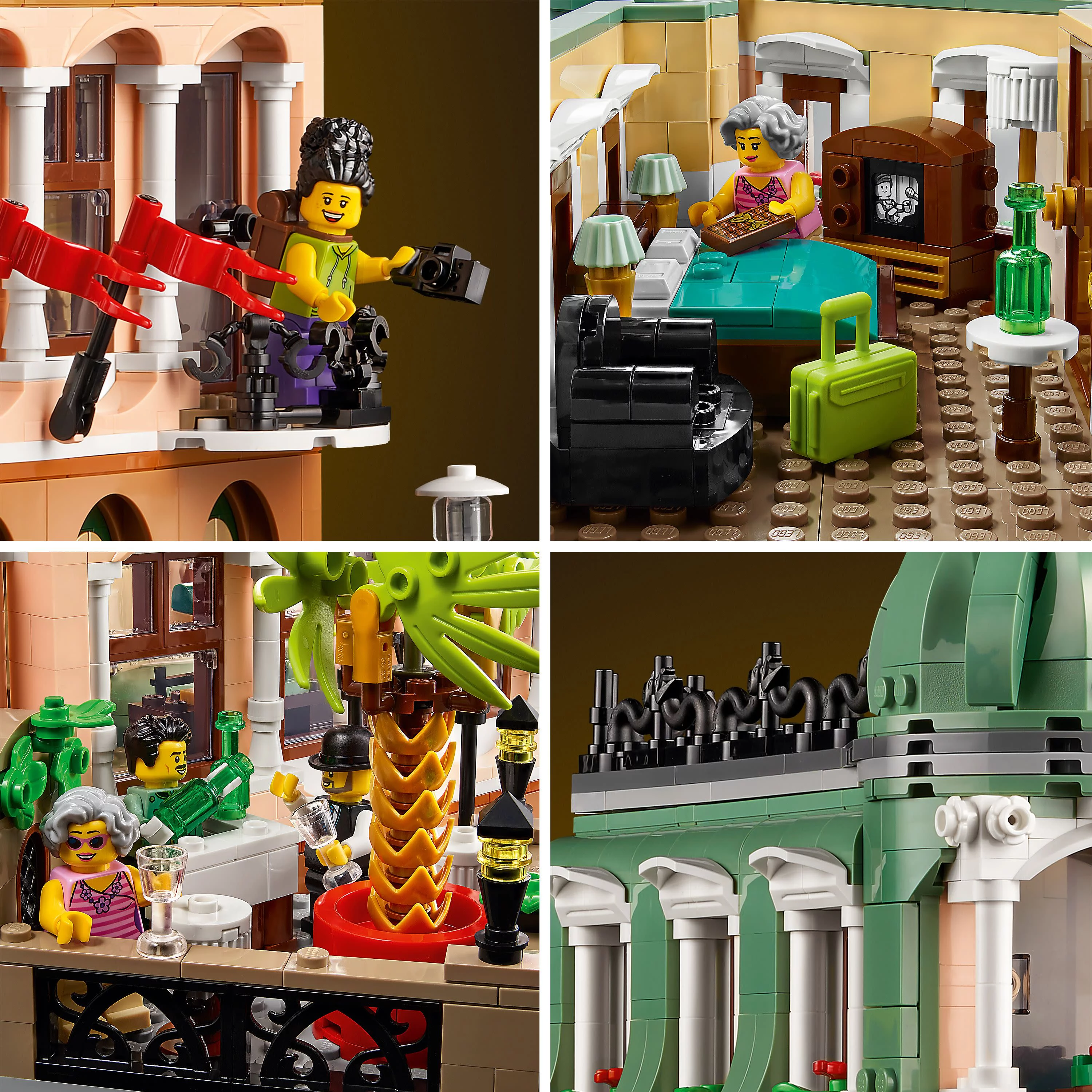 LEGO Icons Boutique Hotel 10297 Modular Building Display Model Kit for Adults to Build, Set with 5 Detailed Rooms Including Guest Rooms and Gallery