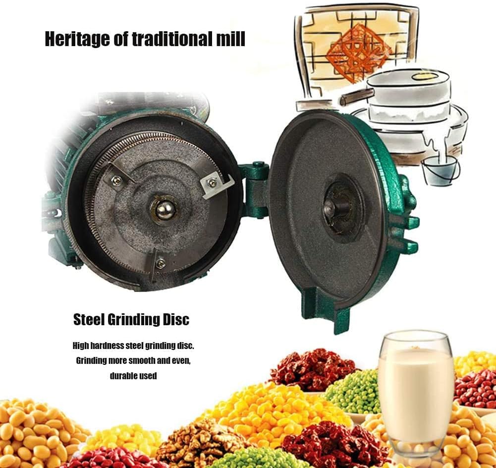 Electric Grain Grinder, 3000W Cereal Rice Corn Coffee Wheat Feed Mill Dry Cereals Grinder With Funnel, Suitable For Home Store