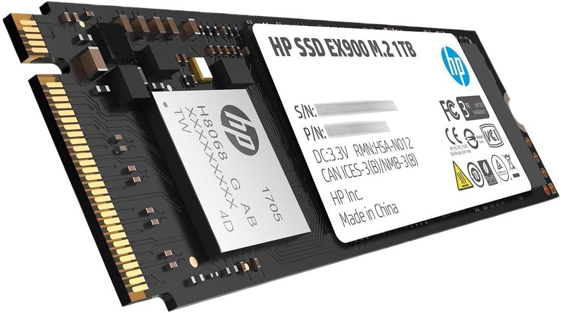 HP EX900 M.2 1TB PCIe 3.1 X4 Nvme 3D TLC NAND Internal Solid State Drive (SSD) Max 2100 Mbps 5Xm46Aa#ABC