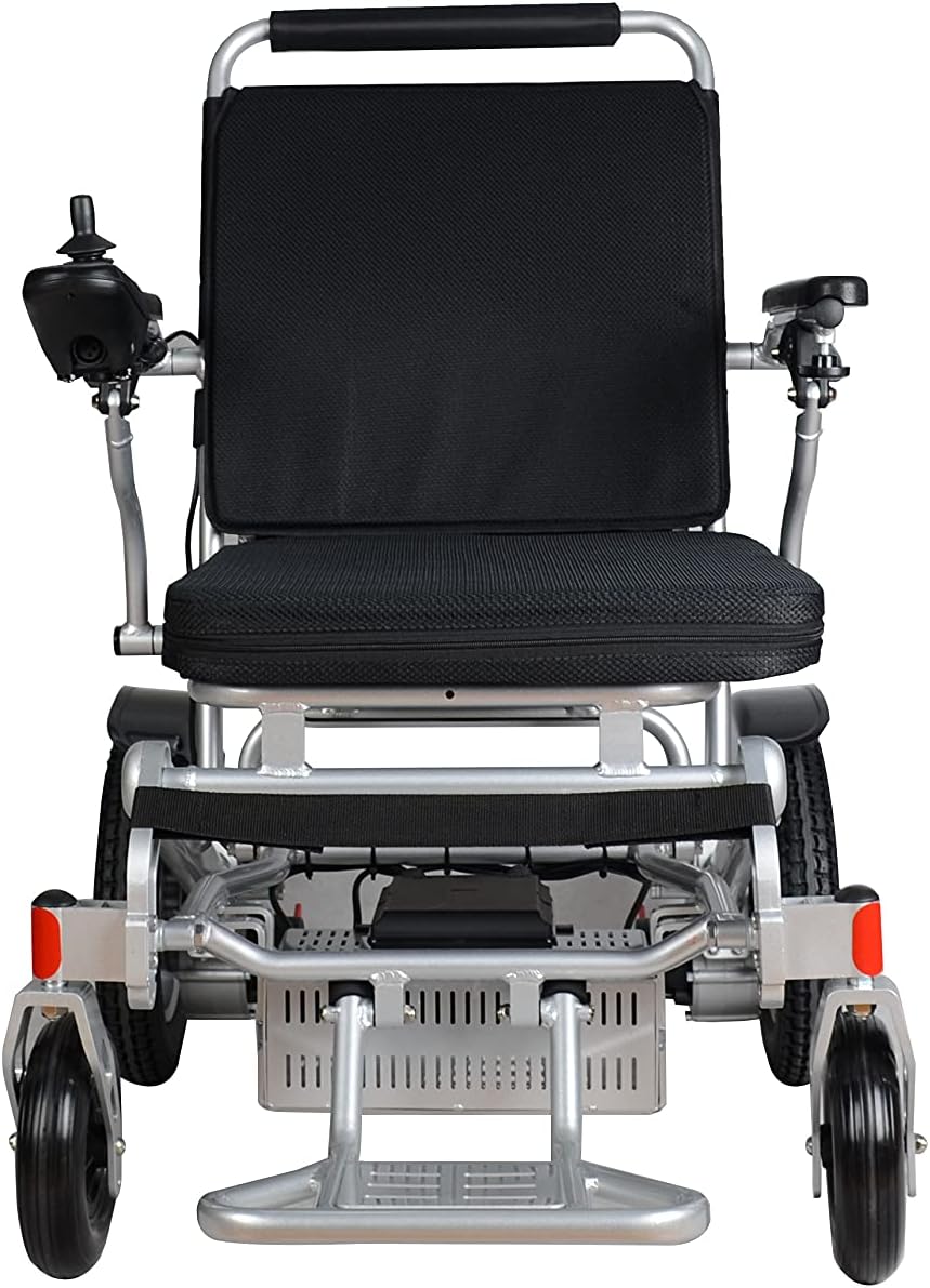 Deluxe All Terrain Electric Wheelchairs Foldable Lightweight Premium Electric Wheelchair, Portable, Compact, 500W Powerful Motors Airline Approved Folding Motorized Wheelchair