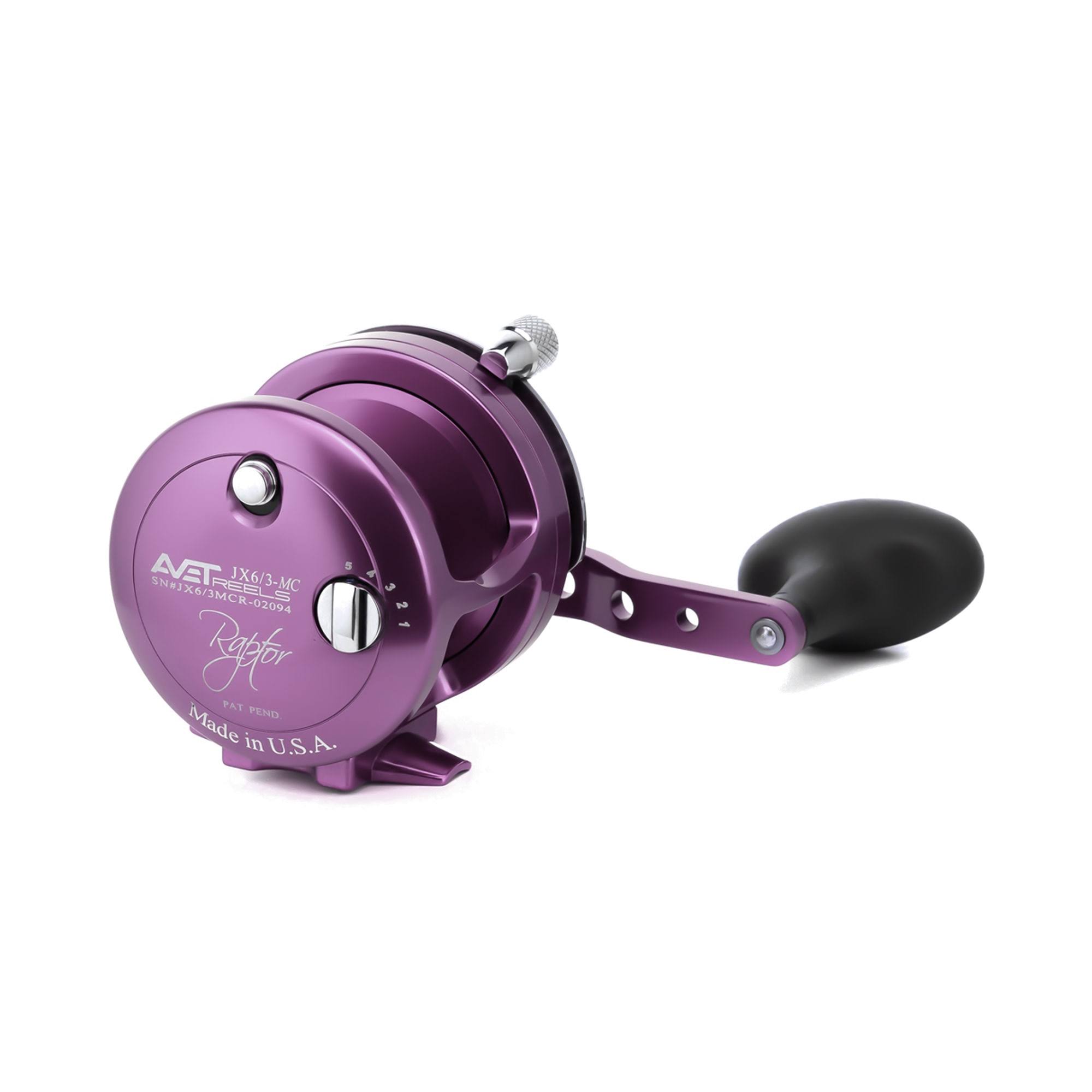 Avet JX 6/3 MC Raptor Purple Lever Drag Casting Reel