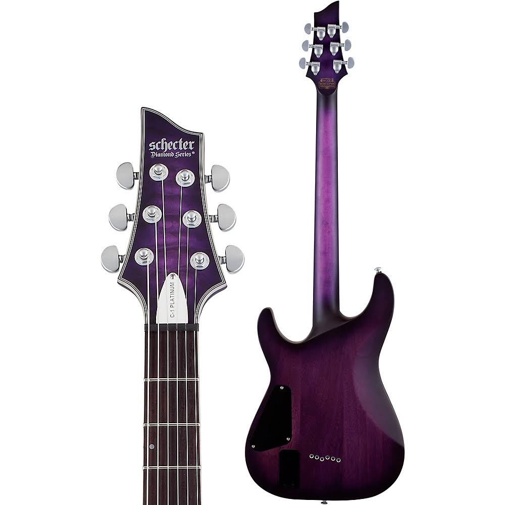 Schecter Guitar Research C1 Platinum Electric Satin Purple Burst
