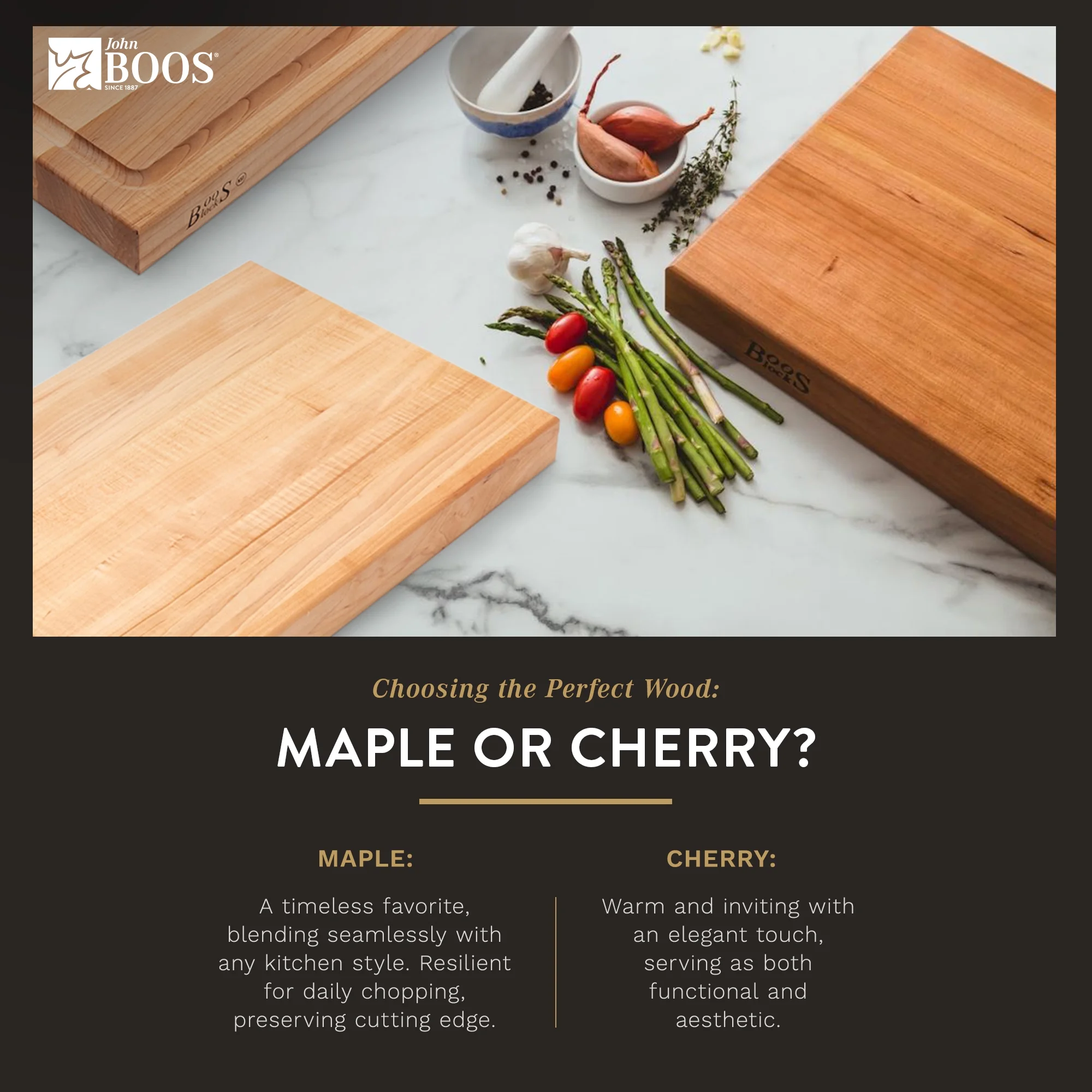 John Boos Maple Wood Cutting Board for Kitchen Prep, 24" x 18" x 2.25"