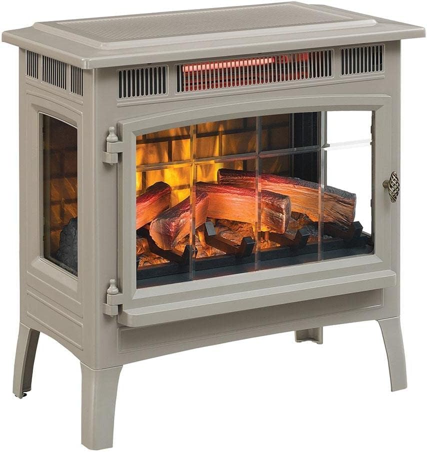 Duraflame 3D Infrared Electric Fireplace Stove with Remote Control - Portable Indoor Space Heater - DFI-5010 (Black)