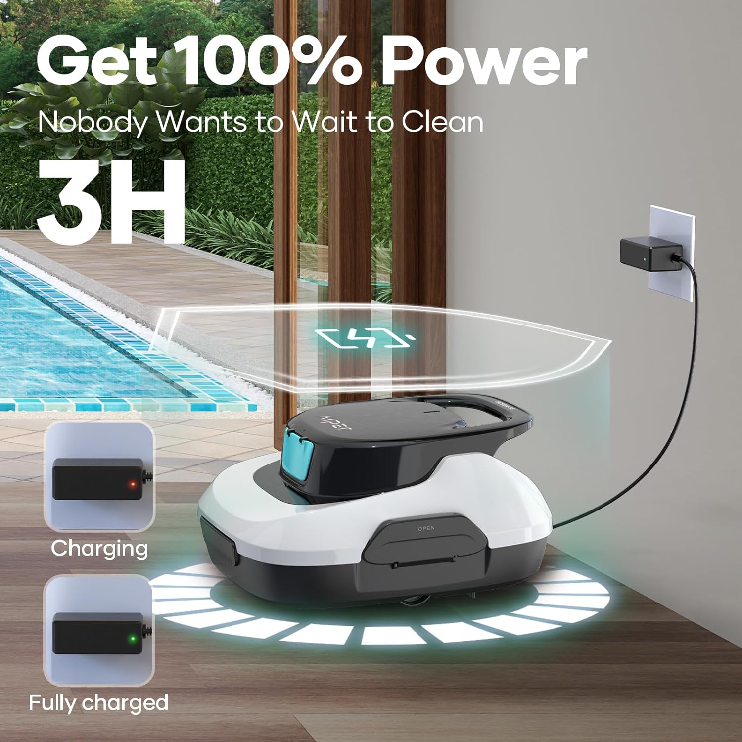 AIPER Scuba SE Robotic Pool Cleaner with AIPER Surfer S1 Robotic Pool Skimmer