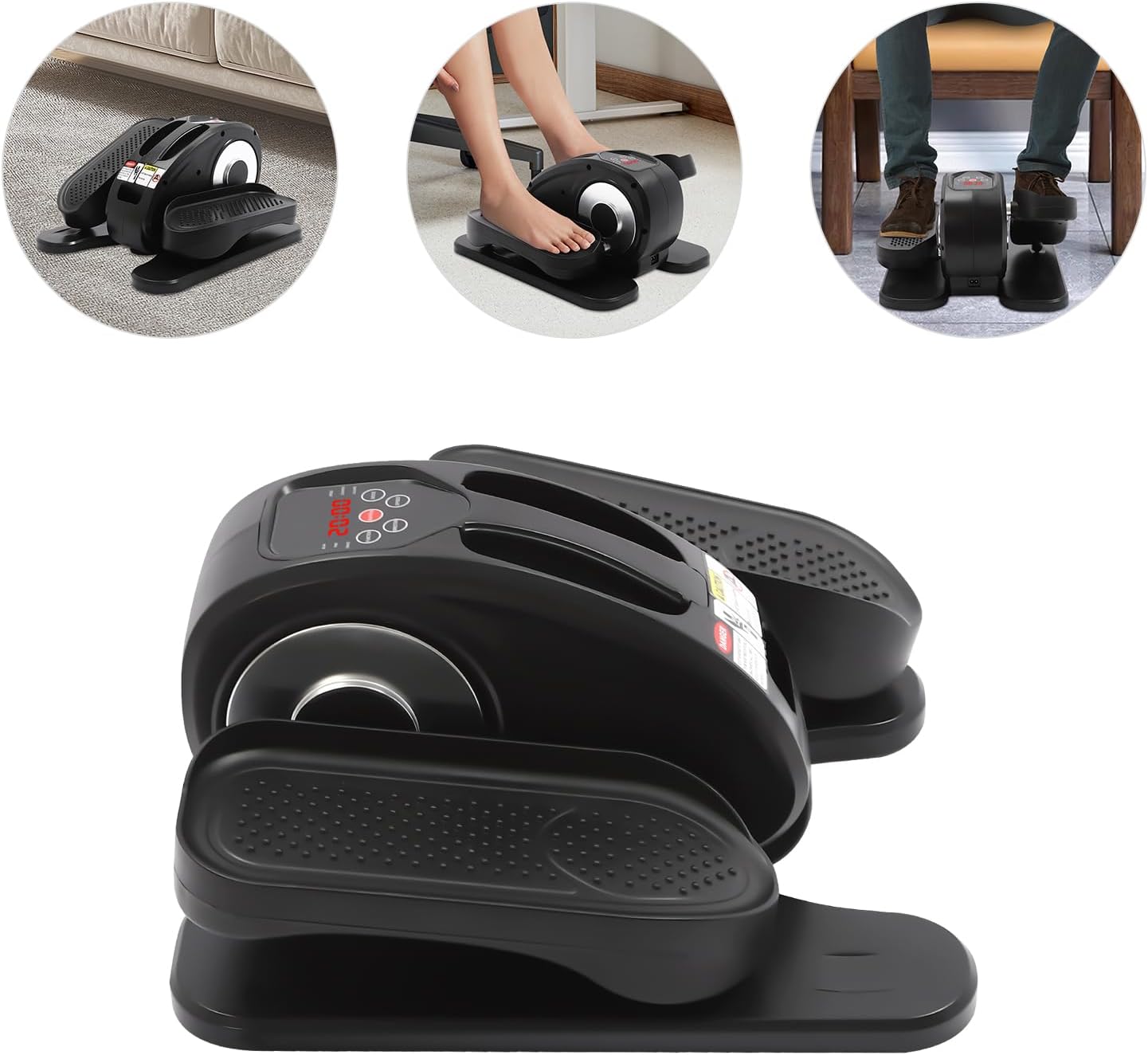 Under Desk Elliptical Machine Electric Ellipse Leg Exerciser with Remote Control Seated Pedal Exerciser for Home Seated Elliptical Foot Exerciser Leg Exerciser While Sitting for Seniors
