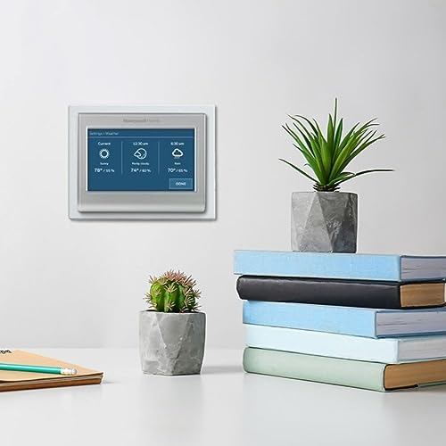 Honeywell Home RTH9585WF Wi-Fi Smart Color Thermostat, 7 Day Programmable, Touch Screen, Energy Star, Alexa Ready, C-Wire Required, Not Compatible with Line Volt Heating Gray
