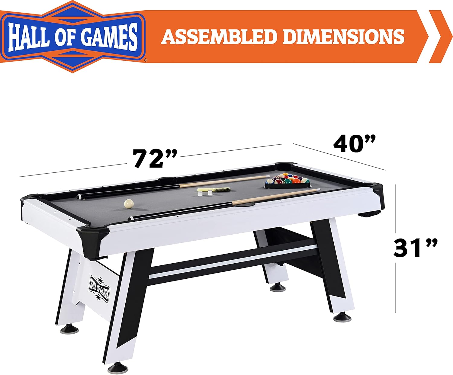 Billiard Tables Multiple Styles, Pool Tables with Preassembled Playfields and Complete Billiard Accessory Set, Perfect for Family Game Room