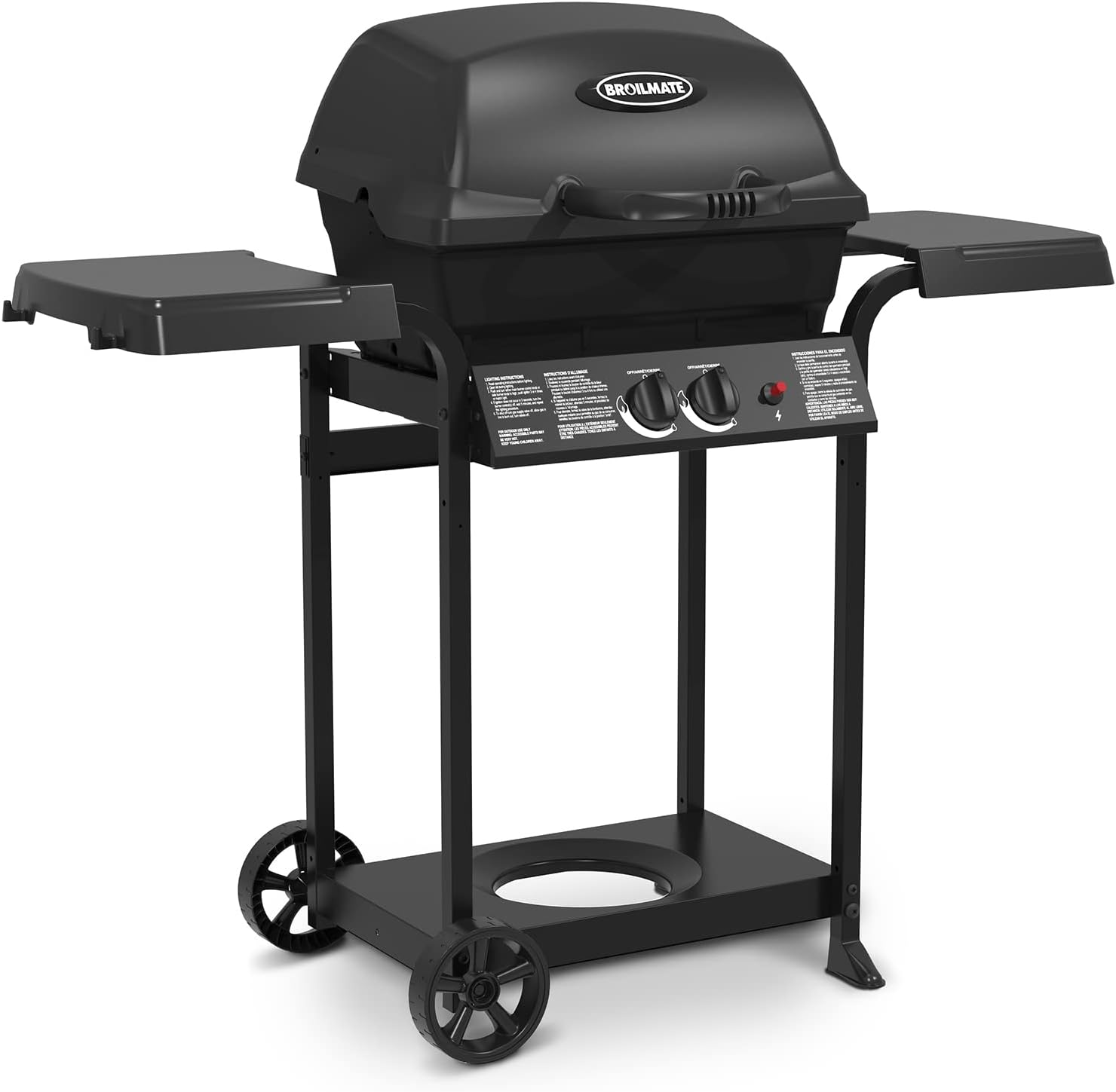 24025BMT, Cast 2-Burner, Liquid Propane Gas Grill, Black