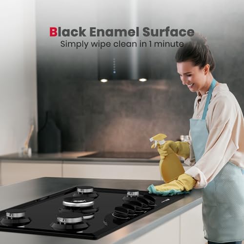 GASLAND Chef 5 Burners Gas Cooktop with Reversible Cast Iron Grill/Griddle