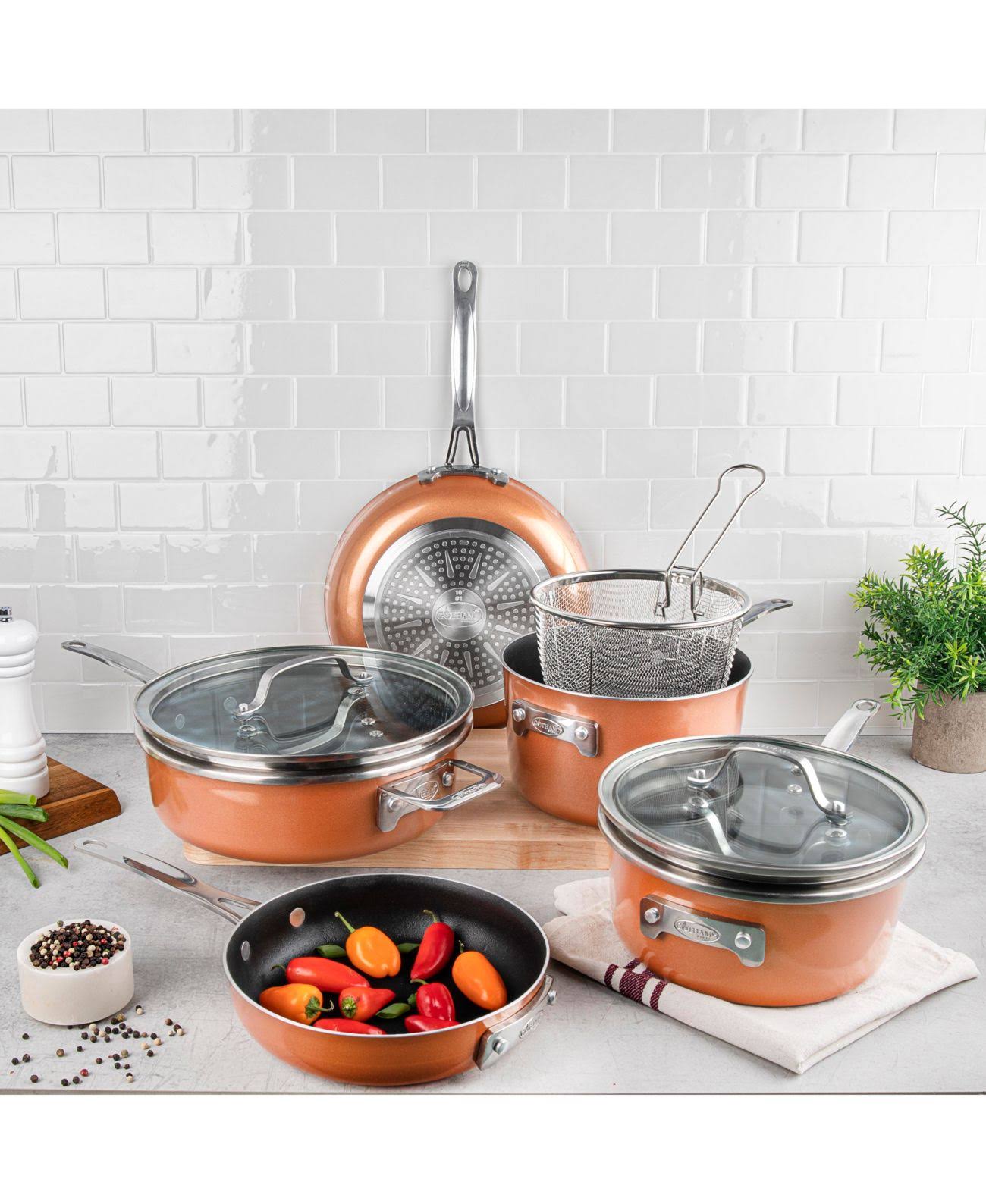 Gotham Steel 10-piece Stackmaster Nonstick Aluminum Cookware Set