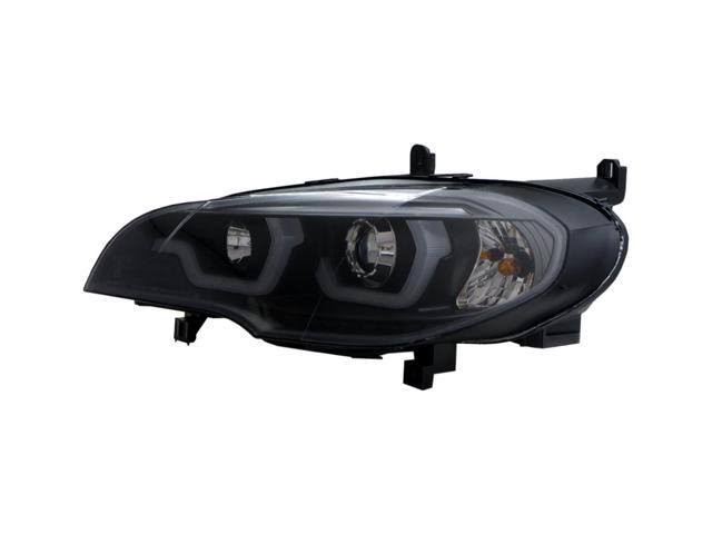 X5 E70 07-10 Pre-Facelift SUV LED 3D U-Bar Halogen Headlight Black for BMW LHD
