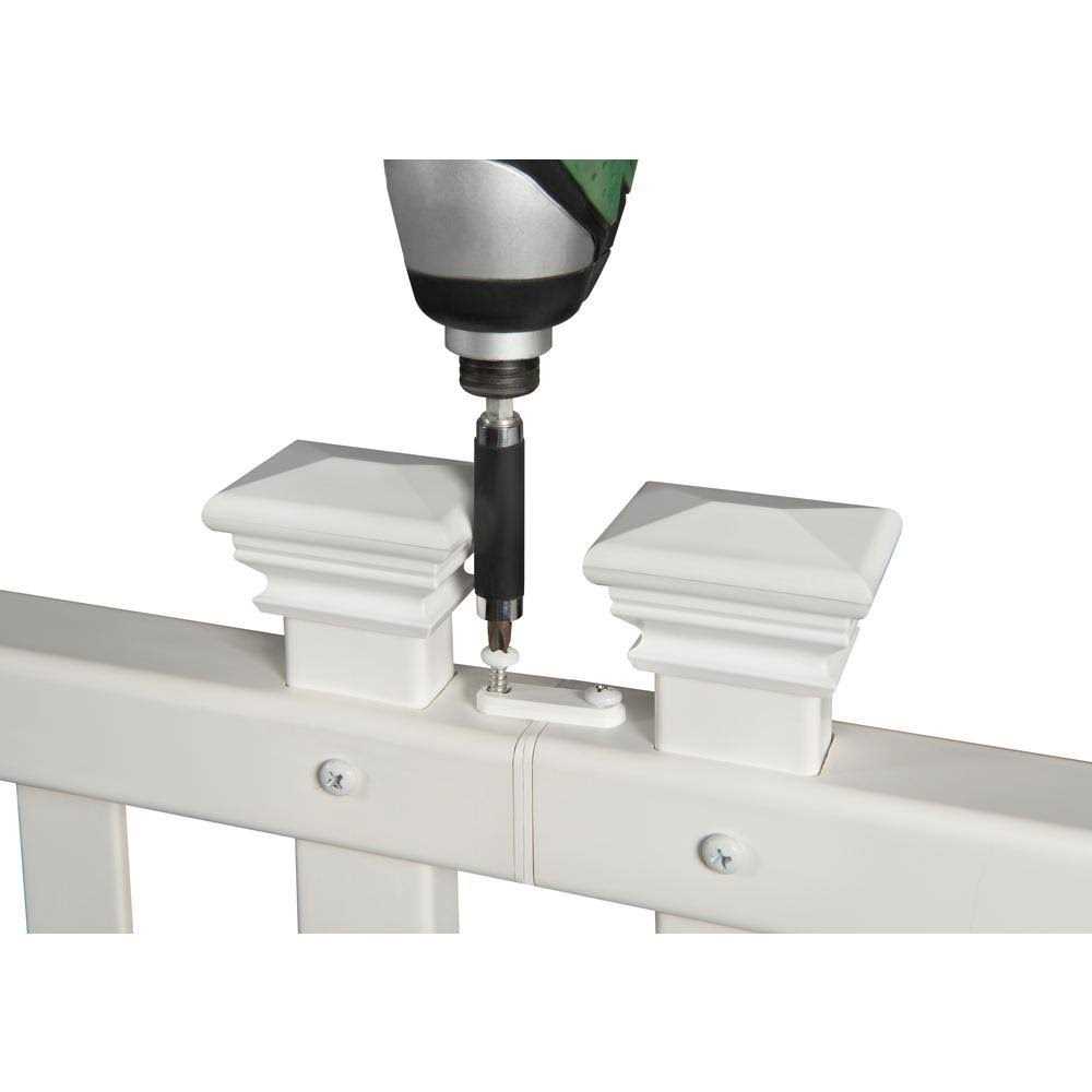 Zippity Outdoor Products ZP19037 No Dig Baskenridge Semi Permanent Vinyl Fence - Shop Hardware Tools Online Store