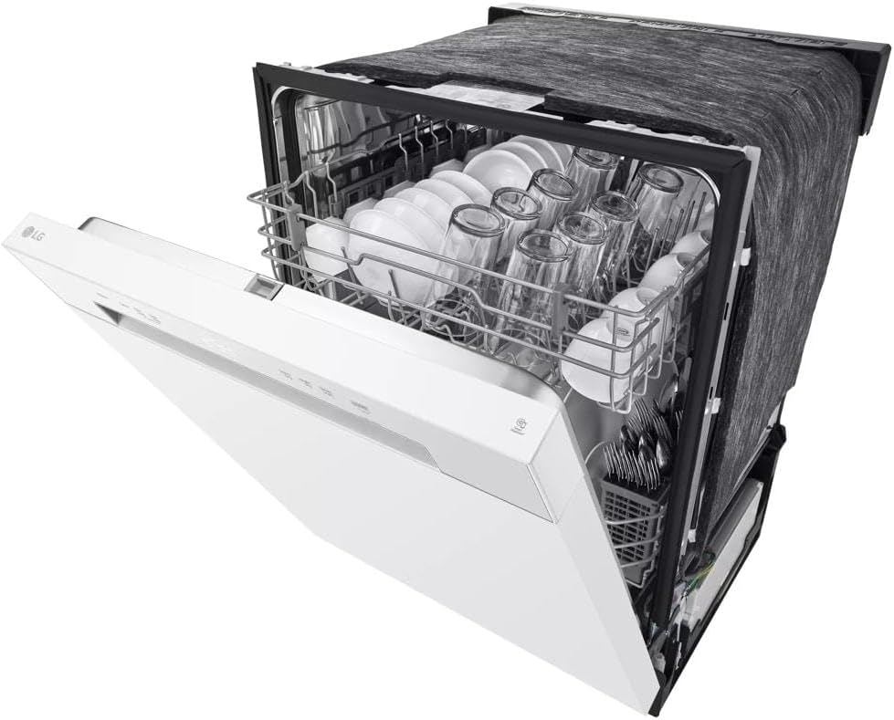LG 24-Inch Front Control Dishwasher with SenseClean in White - LDFC2423W