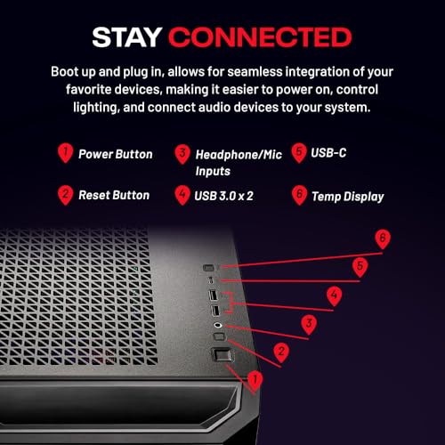 Skytech Shadow 3.0 Gaming PC Desktop - Intel Core-i7 9700KF 3.6GHz, RTX 2060 6GB, 16GB DDR4 3000, 1TB SSD, AC WiFi, Win 10 Home, Black
