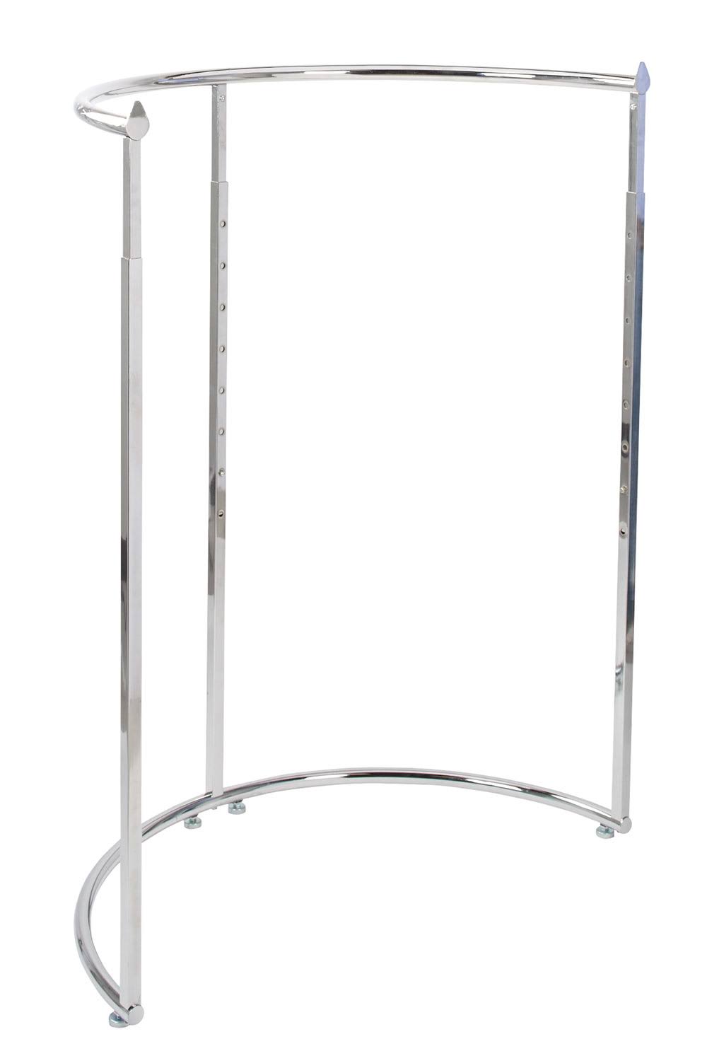 SSWBasics Half Round Clothing Rack - Chrome (44��W x 52x22-72��H)