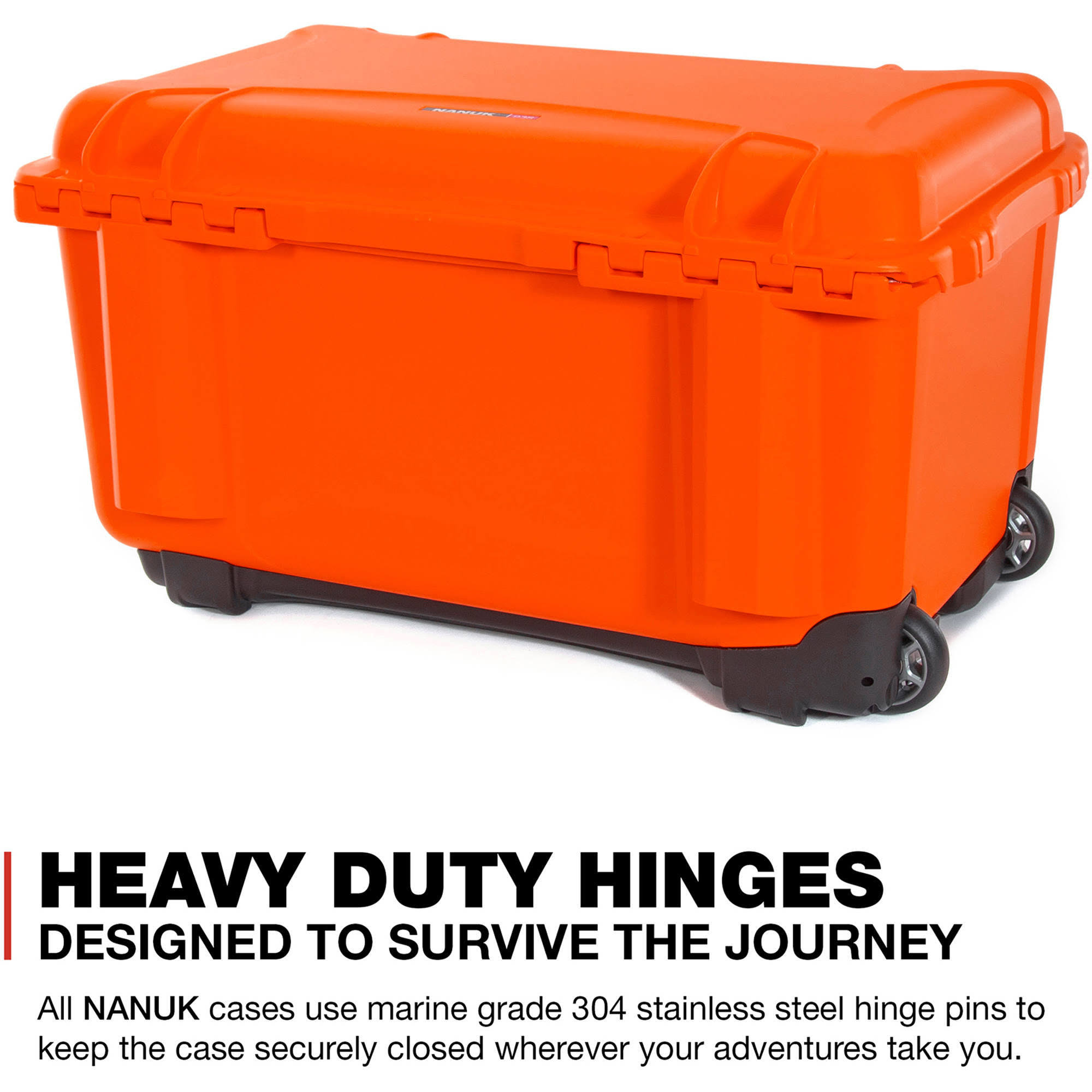 Nanuk 938 Hard Wheeled Case with Divider Set (Orange)