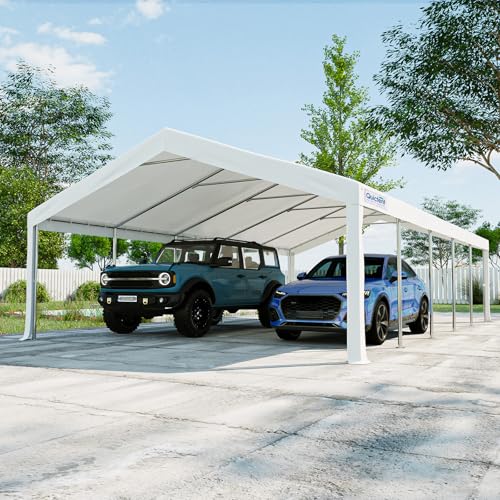 Quictent 20x20 Party Tent Heavy Duty Outdoor Canopy Tent Carport Wedding Event Shelter BBQ Wedding Tents for Parties with Storage Bags(Mesh)
