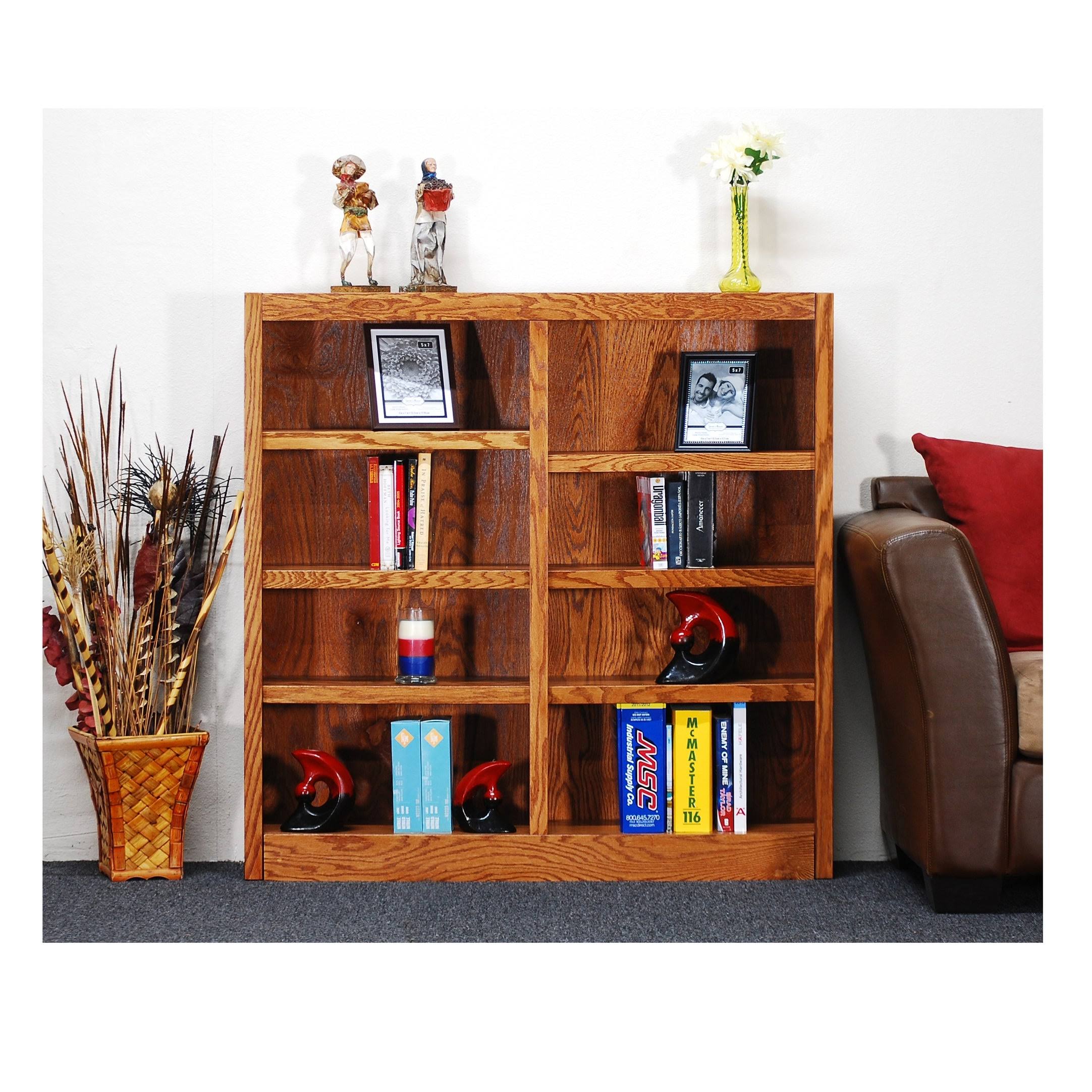 Concepts in Wood Double Wide Bookcase 8 Shelves Espresso