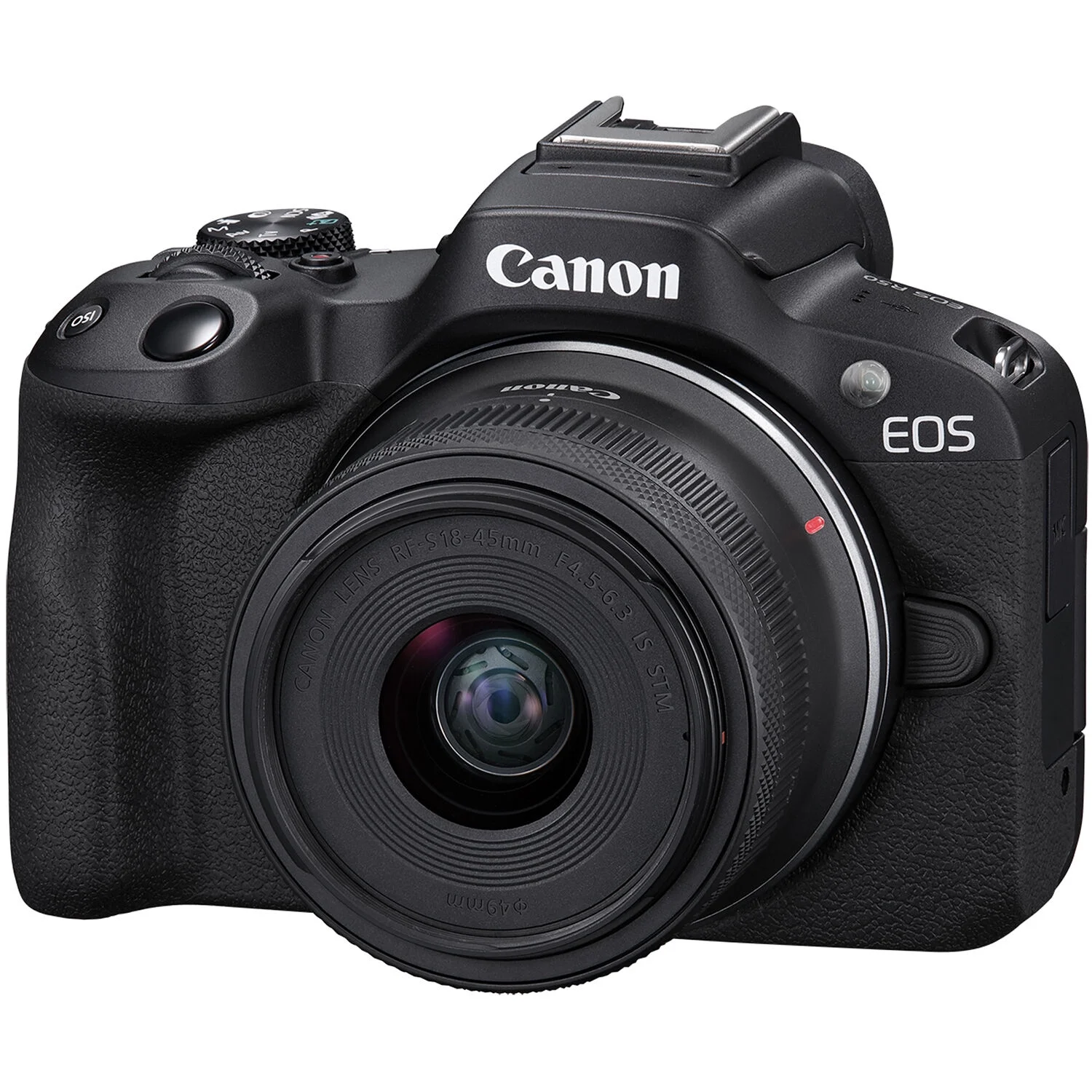 Canon EOS R50 Mirrorless Camera with RF-S 18-45mm + EF 75-300mm Lens + Mount Adapter + SanDisk 128GB Memory Card + Case + LED Flash + ZeeTech Accessory Bundle