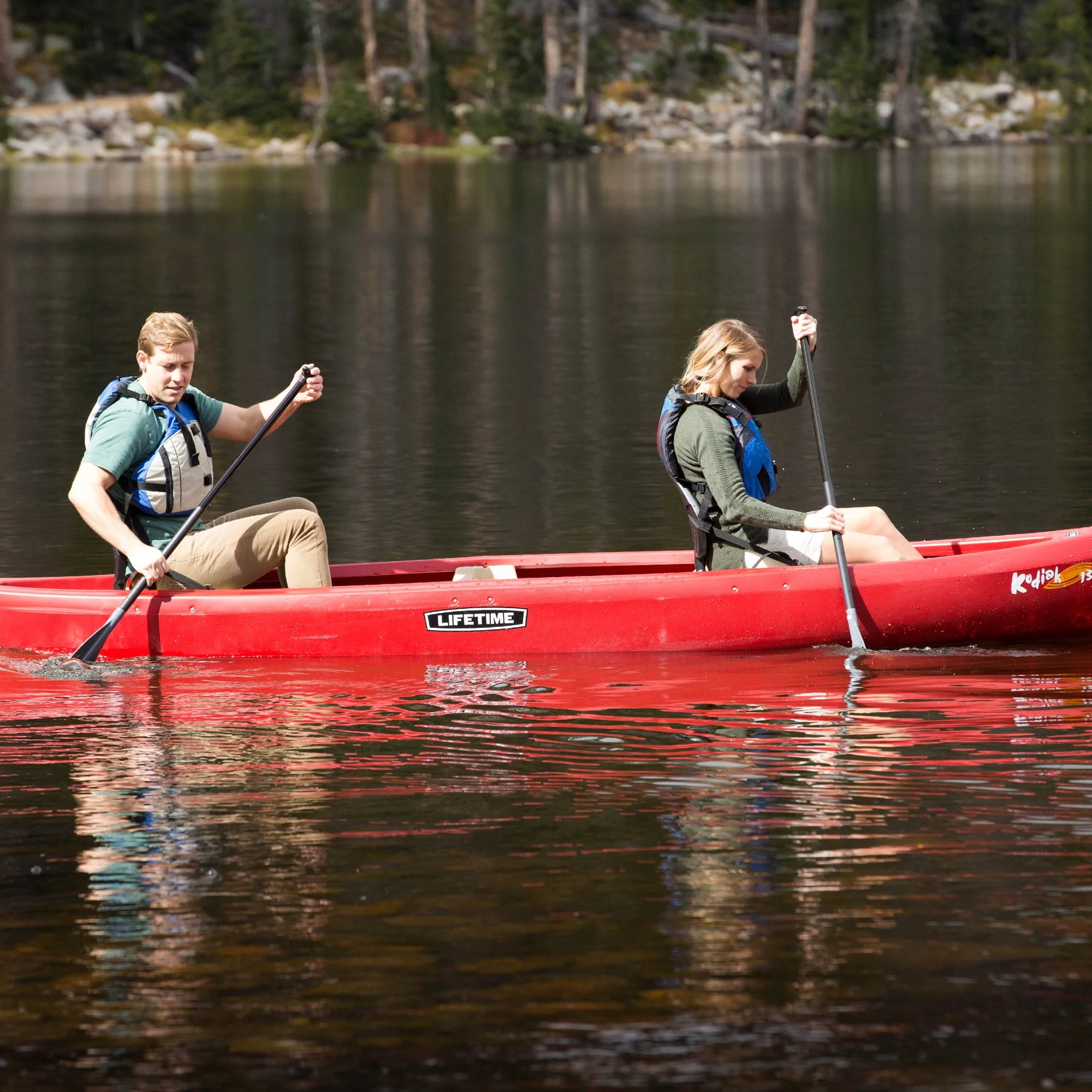 Lifetime Wasatch 130 Canoe - Forest Green - 90561