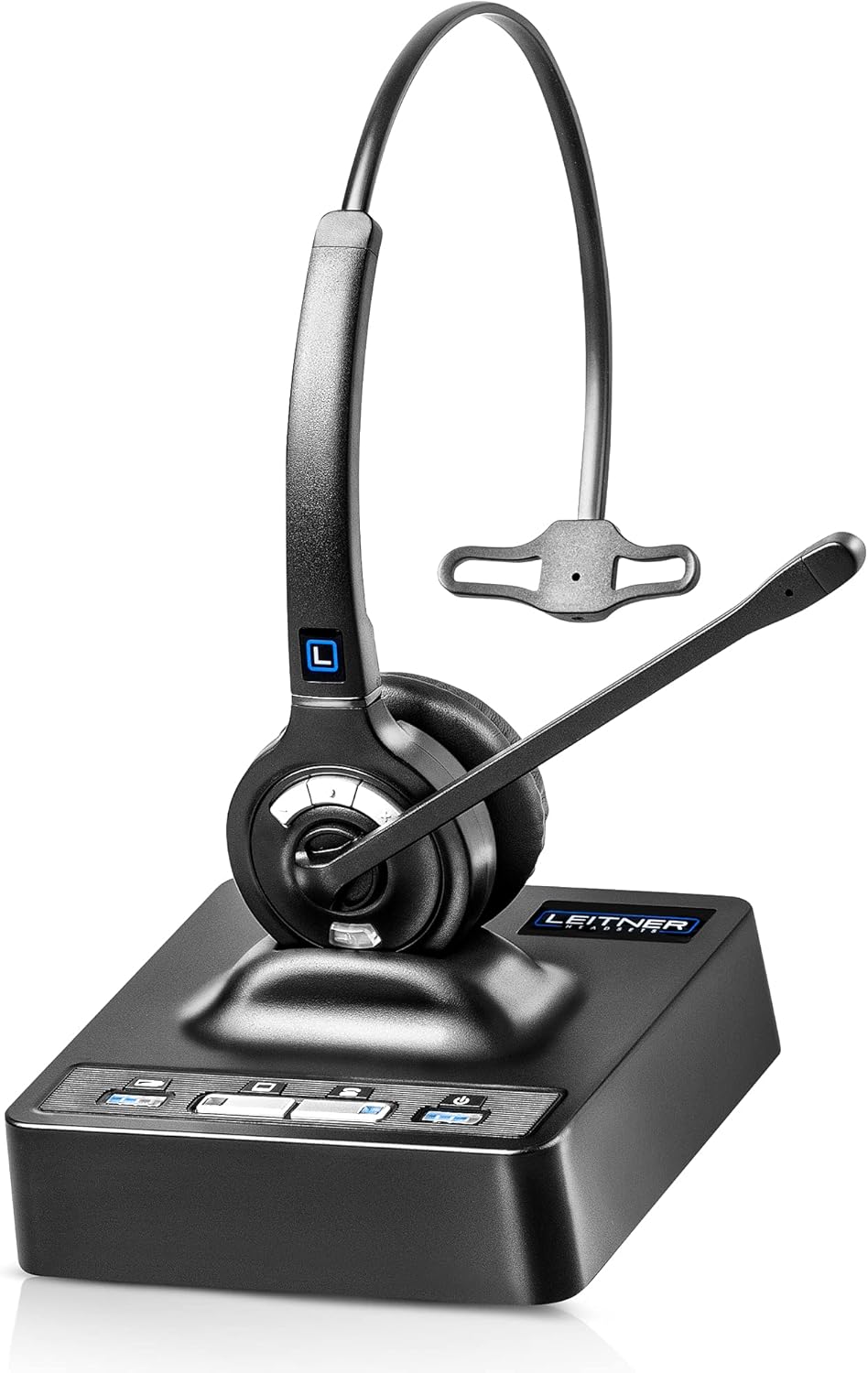 Leitner LH270 &ndash; Wireless Office Headset with Microphone for Telephone and Computer &ndash; Works with Avaya, Yealink, Polycom, Cisco, VoIP and 99% of Desk Phones and PC&rsquo;s (USB and Phone Jack)