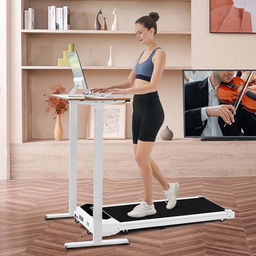 Walking Pad, Under Desk Treadmill, Walking Pad Treadmill for Home Office, 2.25HP Portable Treadmill with 220lb Capacity, Walking treadmill with Remote Control/App Control LED Display