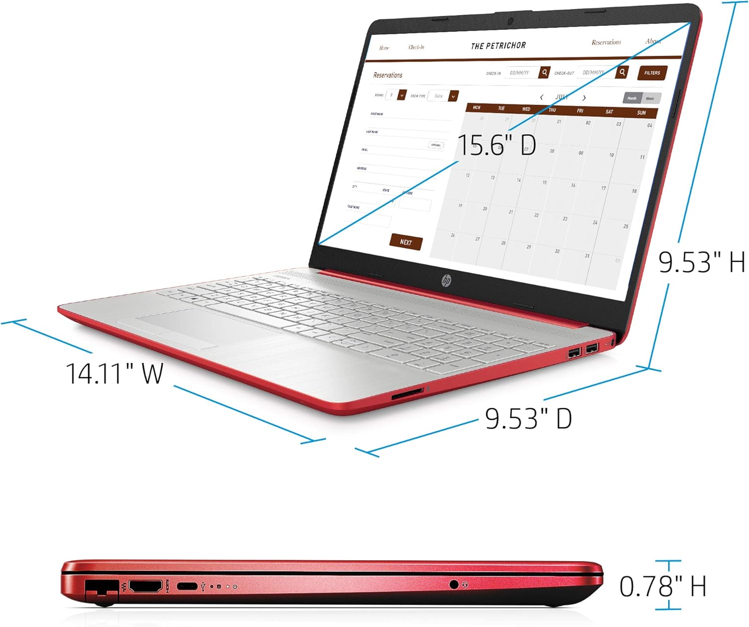 HP 15.6in Laptop (Intel Pentium Quad-Core N5000, 4GB RAM, 500GB Hard Drive, HDMI, WiFi, Bluetooth, HD Webcam, Windows 10 S) (Renewed)