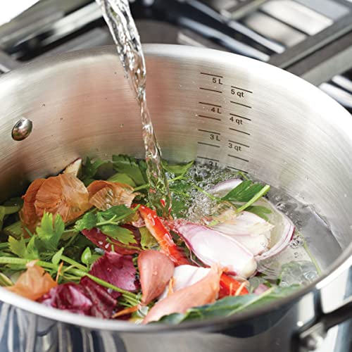 KitchenAid 5-Ply Clad Polished Stainless Steel Stock Pot/Stockpot with Lid, 8 Quart
