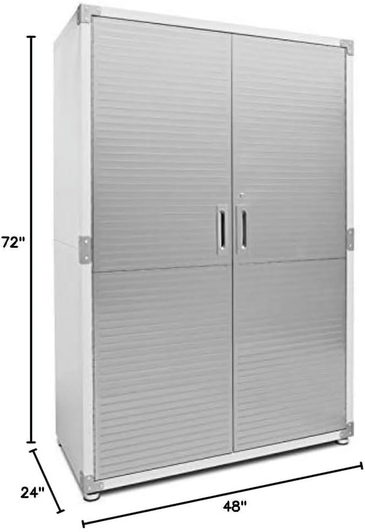 Seville Classics UltraHD Mega Steel Storage Cabinet, 48" W x 24" D x 72" H, Granite