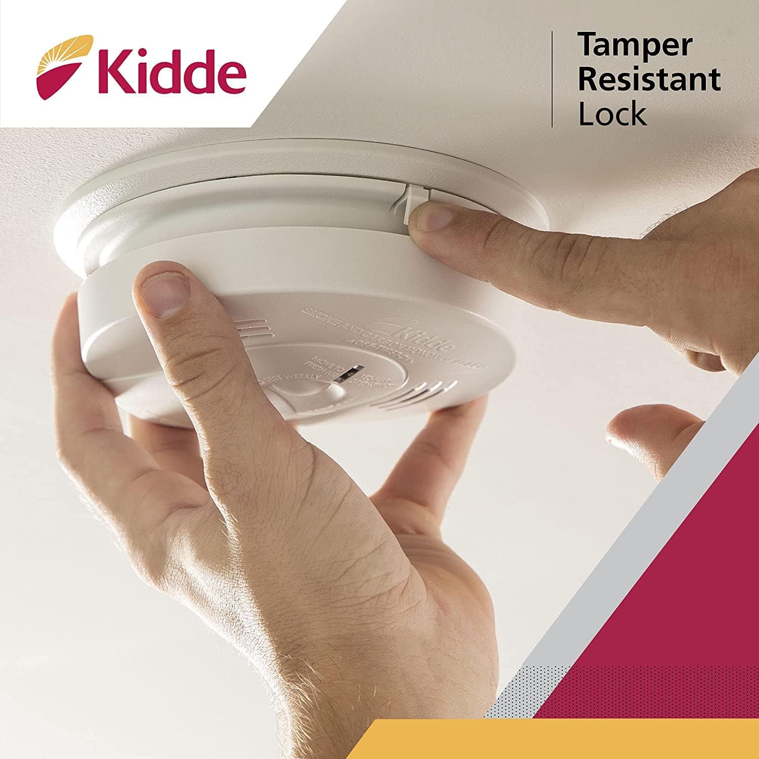 Kidde Smoke & Carbon Monoxide Detector, Battery Powered, Interconnect Combination Smoke & CO Alarm, Voice Alert Pack of 2