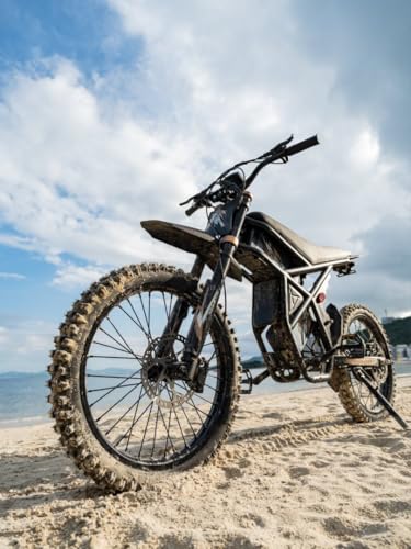 GT73 Electric Dirt Bike for Adults 2500W Electric Bike with 1747Wh(48V 18.2AH*2) Removable Batteries 37MPH/85Mile Range 25" x2" Motorcycle Tires Dual Hydraulic Brakes & Full Suspension