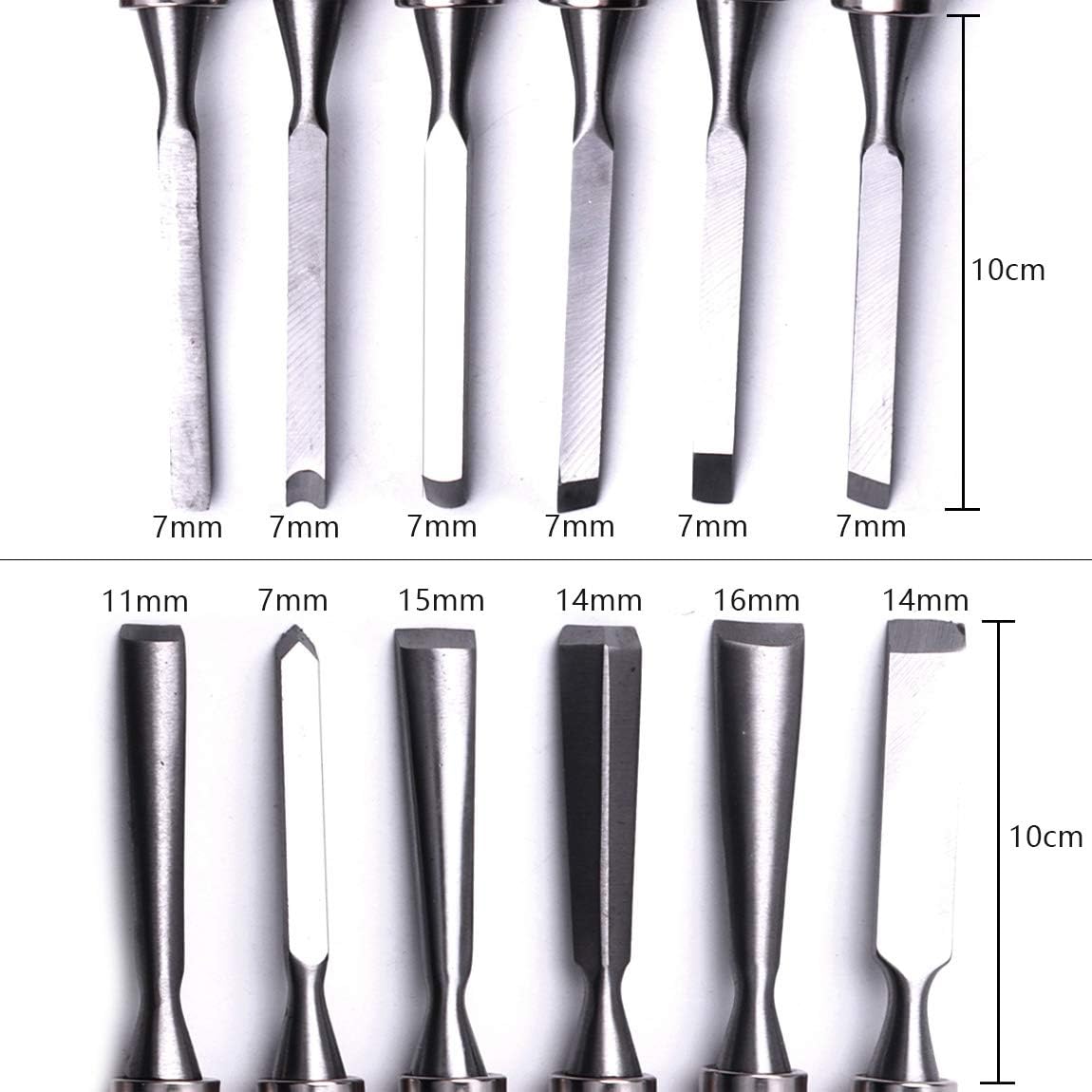Atoplee 12pcs Wood Carving Hand Chisel Tool Carving Tools Woodworking Professional Gouges Set Pack of 2