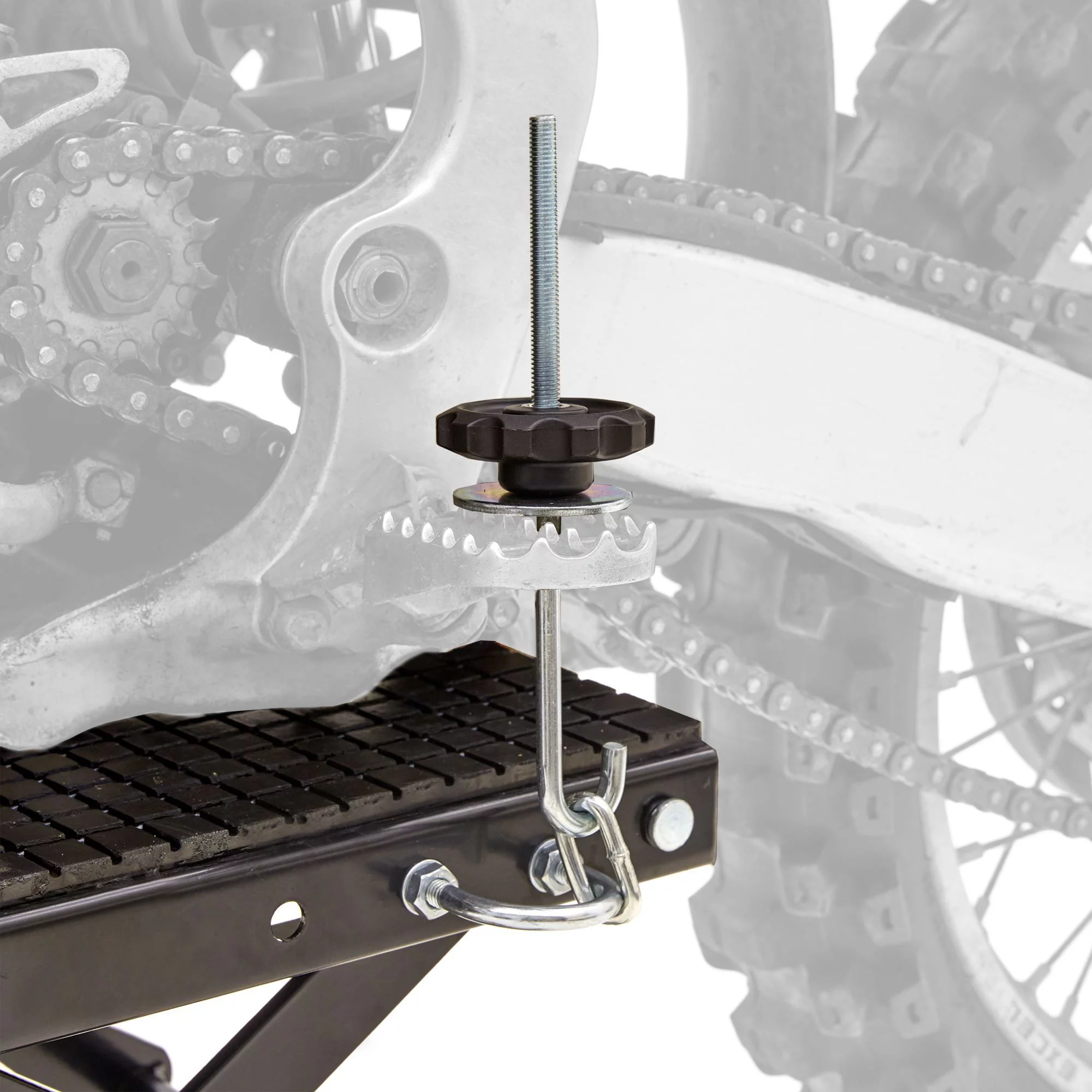Black Widow Hydraulic Motorcycle Scissor Lift with Casters