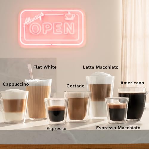 Bosch 800 Series Fully Automatic Espresso Machine – 36 Drinks with Coffee World, Cold Brew, Double Cup, Integrated Milk Container, Smart Features, in Silver TQU60307
