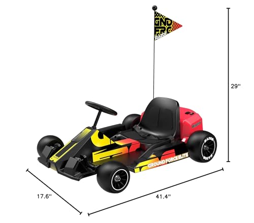 Razor Ground Force Elite - Electric Go-Kart for Ages 13+, Up to 14 MPH, Up to 40 Minutes of Continuous Use, 350-watt Hub-Driven Motor, Forward/Reverse Drive Switch, 36V Rechargeable Battery